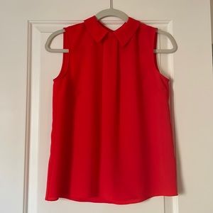 CeCe Red Collared tank top